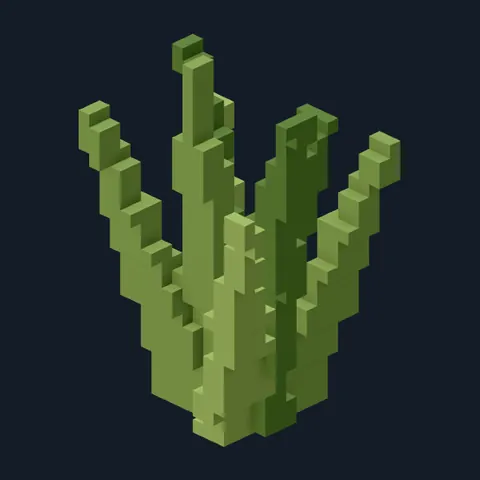 Tall grass clump, Forest Camp voxel piece