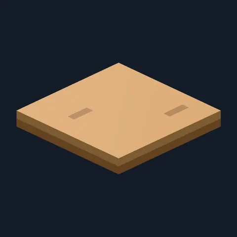 Dirt tile, Forest Camp voxel piece