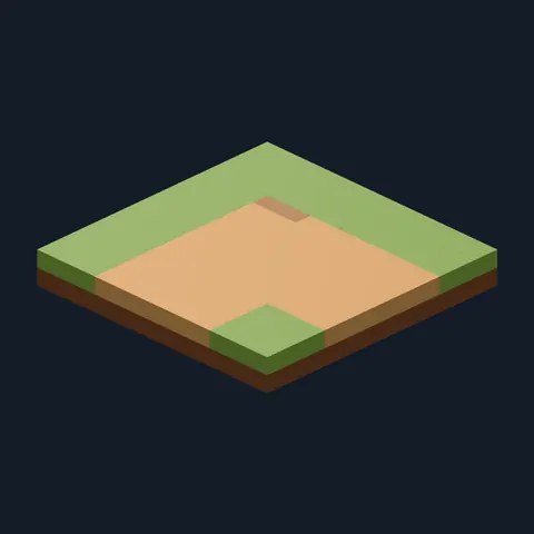 Path corner, Forest Camp voxel piece