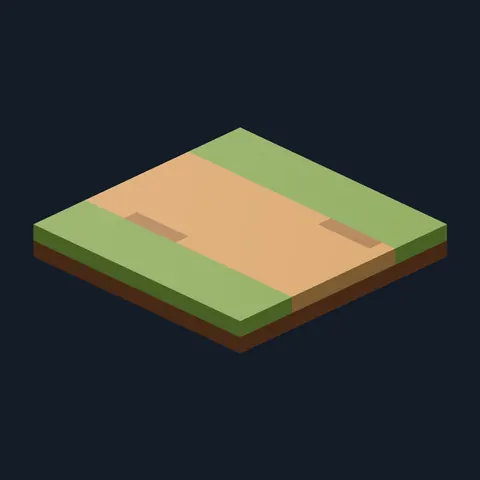 Path straight, Forest Camp voxel piece