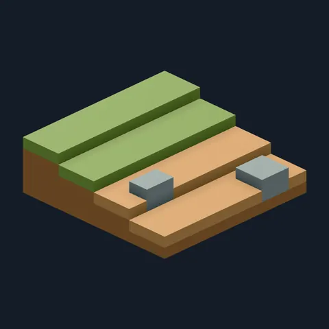 River bank, Forest Camp voxel piece