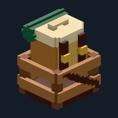 Backpack crate, Forest Camp voxel piece