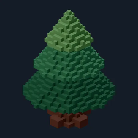Pine, small, Forest Camp voxel piece