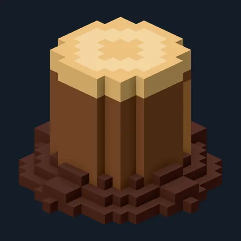 Stump, Forest Camp voxel piece